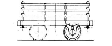 Festiniog Railway Slate Wagon. Drawing by Colin Binnie
