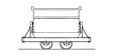 Drawing. Penrhyn Railway Slate wagon. Drawn by Colin Binnie.