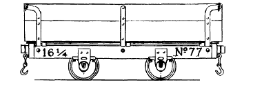 Penrhyn Railway Fullersite wagon. Drawing by Colin Binnie.