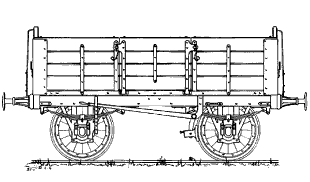 Drawing. South Eastern Railway Express Coal wagon drawn by Colin Binnie