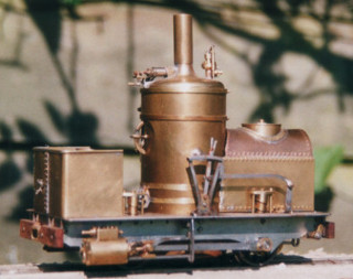 Unfinished model of Violet locomotive. Colin Binnie.